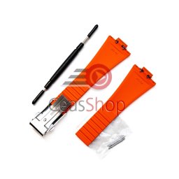 Curea silicon portocalie cu catarama din trei parti pentru Tissot PRX de 35/40mm diametru
