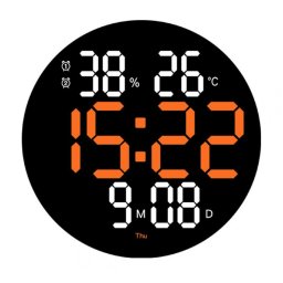 Ceas de perete electronic RD A330 afisaj PORTOCALIU temperatura umiditate data