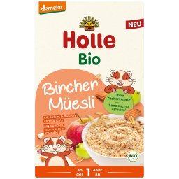 Musli integral Bircher, cu mere, stafide și migdale, pentru copii +1 an bio 200g