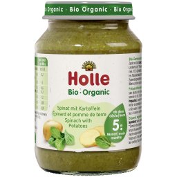 Piure de spanac cu cartofi, fara gluten, pentru copii +5 luni bio 190g