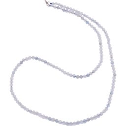 Colier cu sfere fatetate din Acvamarin, 3mm