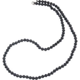 Colier cu sfere fatetate din Turmalina neagra, 4mm