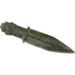 Pumnal ritual din cristal natural Jad verde, 15cm