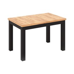 Masă de dining extensibilă DOO 120/160 x 75 cm, stejar Artisan/negru