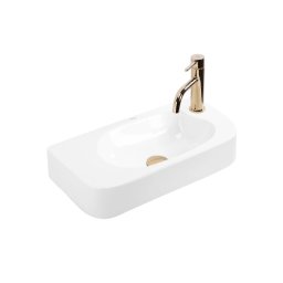 REA-U3610 - Lavoar ODETTA 25x51 cm, montare pe blat sau suspendat, ceramică, alb lucios