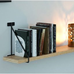 Suport polita model BAR, 210x170 mm, finisaj negru mat