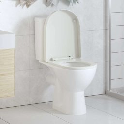 Capac WC cu închidere silentioasa, alb, patrat GartenMobel Dekor