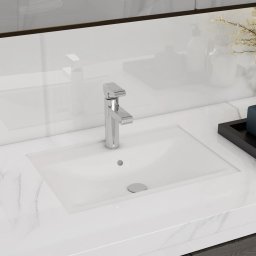 Chiuveta baie alb ceramica dreptunghiular loc robinet/preaplin GartenMobel Dekor
