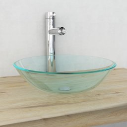Chiuveta din sticla calita transparenta, 42 cm GartenMobel Dekor