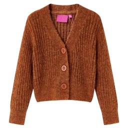 Cardigan tricotat pentru copii, coniac, 92 GartenMobel Dekor