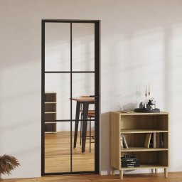 Usa de interior, negru, 76x201,5 cm, sticla ESG si aluminiu GartenMobel Dekor