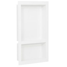 Nisa de dus, 2 compartimente, alb lucios, 41x69x9 cm GartenMobel Dekor