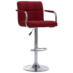 Scaun de bar, rosu vin, material textil GartenMobel Dekor