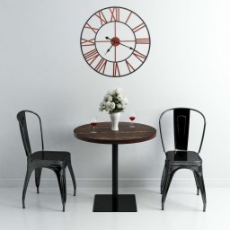 Ceas de perete, rosu, 58 cm, metal GartenMobel Dekor