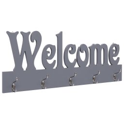 Cuier de perete WELCOME, gri, 74 x 29,5 cm GartenMobel Dekor