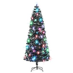 Brad de Craciun pre-iluminat cu suport si LED-uri, 240 cm, fibra optica GartenMobel Dekor