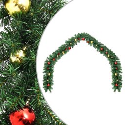 Ghirlanda de Craciun decorata cu globuri, 10 m GartenMobel Dekor