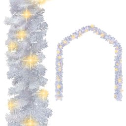 Ghirlanda de Craciun cu lumini LED, alb, 20 m GartenMobel Dekor