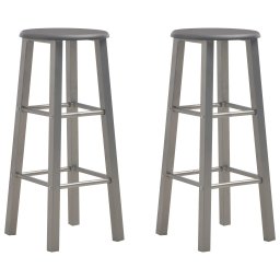 Scaune de bar, 2 buc., antracit, MDF GartenMobel Dekor