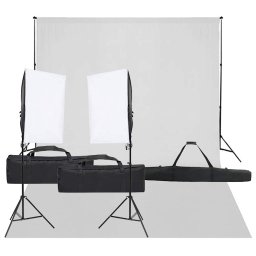 Kit studio foto cu set de lumina si fundal GartenMobel Dekor