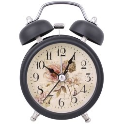Ceas deșteptător retro Vintage negru 12 cm