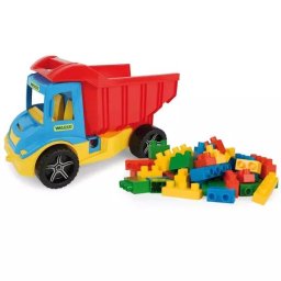 Wader: Autobasculantă cu elemente de construcţii - 17 piese, 38 cm