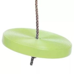 Leagăn tip farfurie cu frânghie PP - verde măr