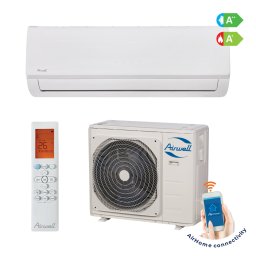 aer conditionat airwell, aura hdla35, smart inverter 12000 btu, a++/a+, functie incalzire, wi-fi, night mode, i feel, alb
