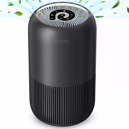resigilat! purificator de aer evoair, yuvospin, lampa uv-c, filtru 3in1, true hepa, carbon activ, pre-filtru, 4 viteze, functi