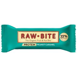 Baton proteic 22% cu arahide si caramel, fara gluten, fara zahar adaugat bio 45g