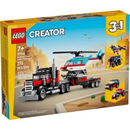 LEGO® Creator 31146 - Camioneta-platforma cu elicopter (3:1)