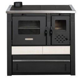 Soba de gatit si incalzit Pro-Termo Panonia Crem, cu plita si cuptor 10kW, evacuare stanga