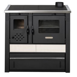Soba de gatit si incalzit Pro-Termo Panonia Crem, cu plita si cuptor 10kW, evacuare dreapta