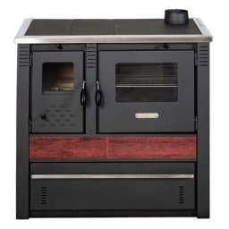 Soba de gatit si incalzit Pro-Termo Panonia Rosu, cu plita si cuptor 10kW, evacuare dreapta