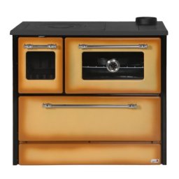 Soba de gatit si incalzit Simge OMEGA Crem, cu plita si cuptor 9 kW, evacuare dreapta