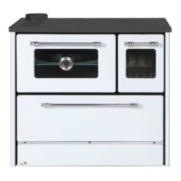 Soba de gatit si incalzit Simge OMEGA Alb, cu plita si cuptor 9 kW, evacuare stanga