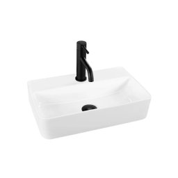 REA-U0630 - Lavoar NAOMI 28,5 x 45,5 cm, ceramică, alb, pentru montaj pe blat sau suspendat