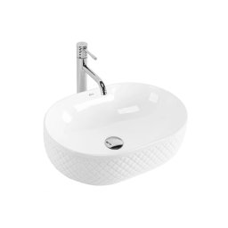 REA-U6366 - Lavoar pentru blat OKTAWIA 35,5x50 cm ceramică/alb
