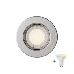 Philips PERIDOT - Spot LED încastrat RGBW dimabil 1xGU10/6,5W/230V argintiu