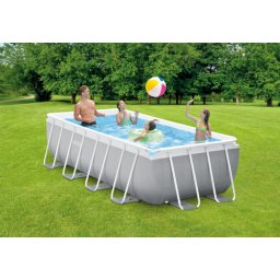 Piscina rectangulara intex prism, pompa si scara inclusa, 4m x 2m x 1m, ix26788