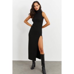 Rochie midi neagră cool și sexy pentru femei Yi2476