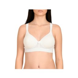 Bustiera sport din bumbac, Lemila, alb (Marime bustiera: 90D)