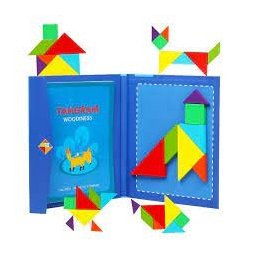 Joc Montessori, Tangram Magnetic, albastru