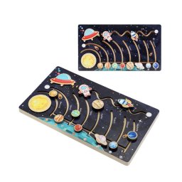 Labirint din lemn Sistemul Solar cu planete glisante pentru copii
