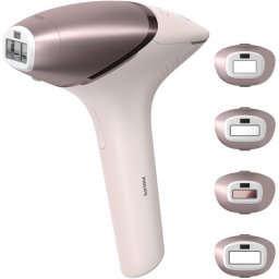 Epilator PHILIPS IPL Lumea Seria 9900 BRI977/00, 5 viteze, Uscat, 450.000 de impulsuri, Roz