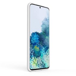 Husa Husa Liquid Silicon Samsung Galaxy S20 Stone (protectie 360°, material fin, captusit cu microfibra)