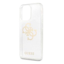 Husa Husa de protectie Guess Big 4G Full Glitter pentru Iphone 13 Pro Max, Transparent
