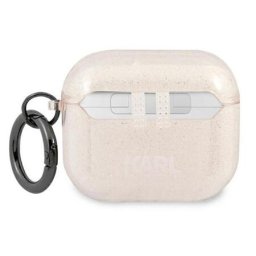 Husă Karl Lagerfeld TPU Glitter Choupette Head pentru AirPods 3 – Auriu