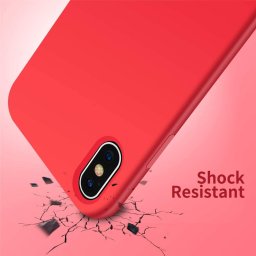 Husa Carcasa din Silicon lichid pentru iPhone XS, Rosu