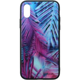 Husa Carcasa Glass print pentru iPhone XS,Palm
